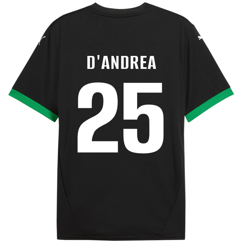 Heren Luca D'andrea #25 Zwart Donkergroen Thuisshirt Thuistenue 2024/25 T-Shirt