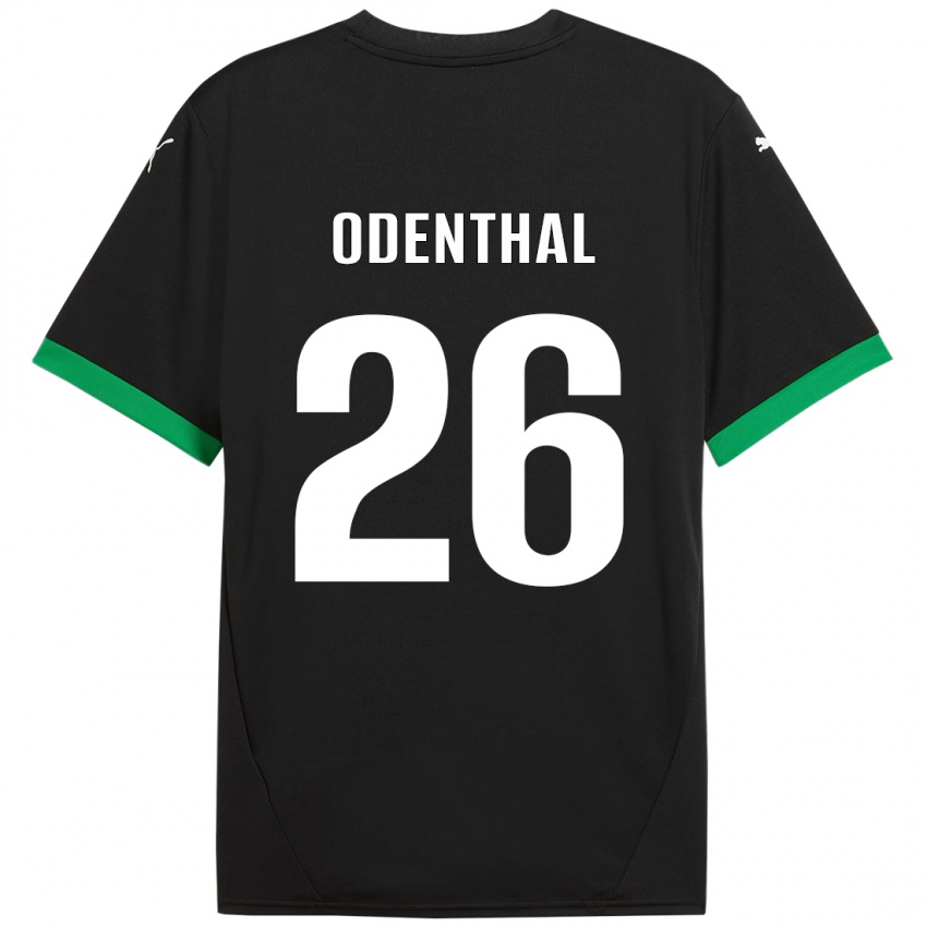 Heren Cas Odenthal #26 Zwart Donkergroen Thuisshirt Thuistenue 2024/25 T-Shirt