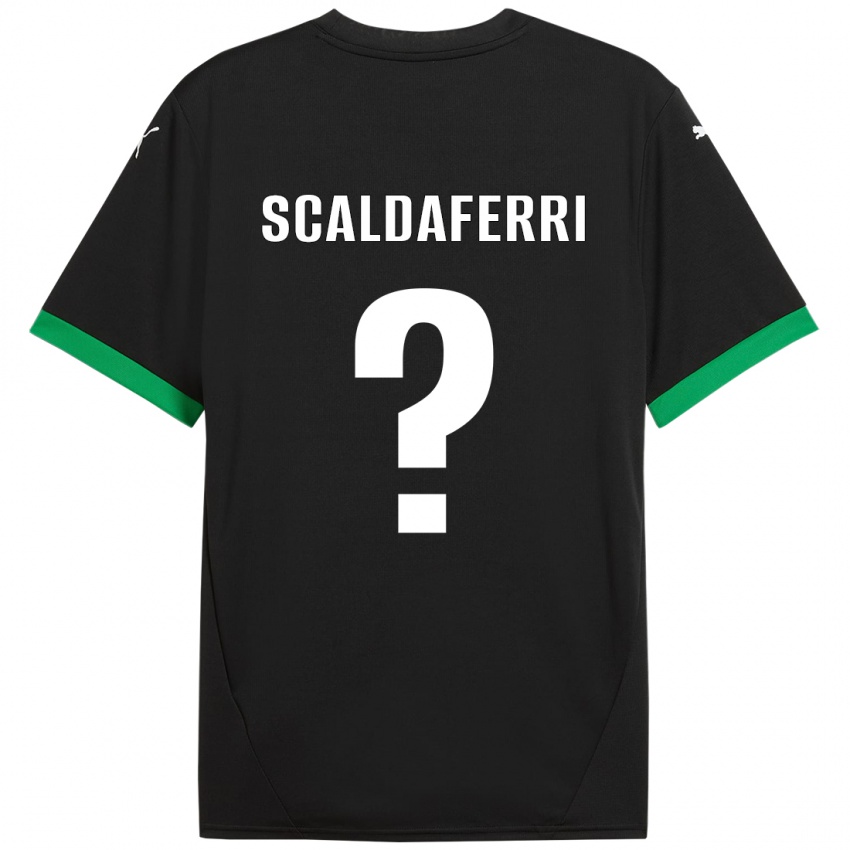 Heren Andrea Scaldaferri #0 Zwart Donkergroen Thuisshirt Thuistenue 2024/25 T-Shirt