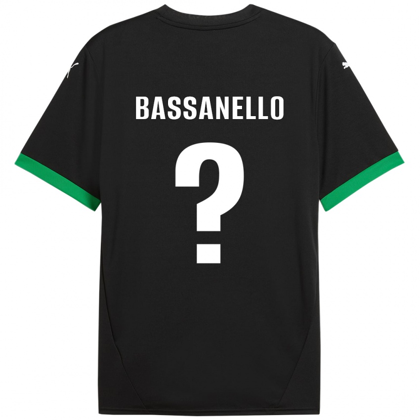 Heren Davide Bassanello #0 Zwart Donkergroen Thuisshirt Thuistenue 2024/25 T-Shirt