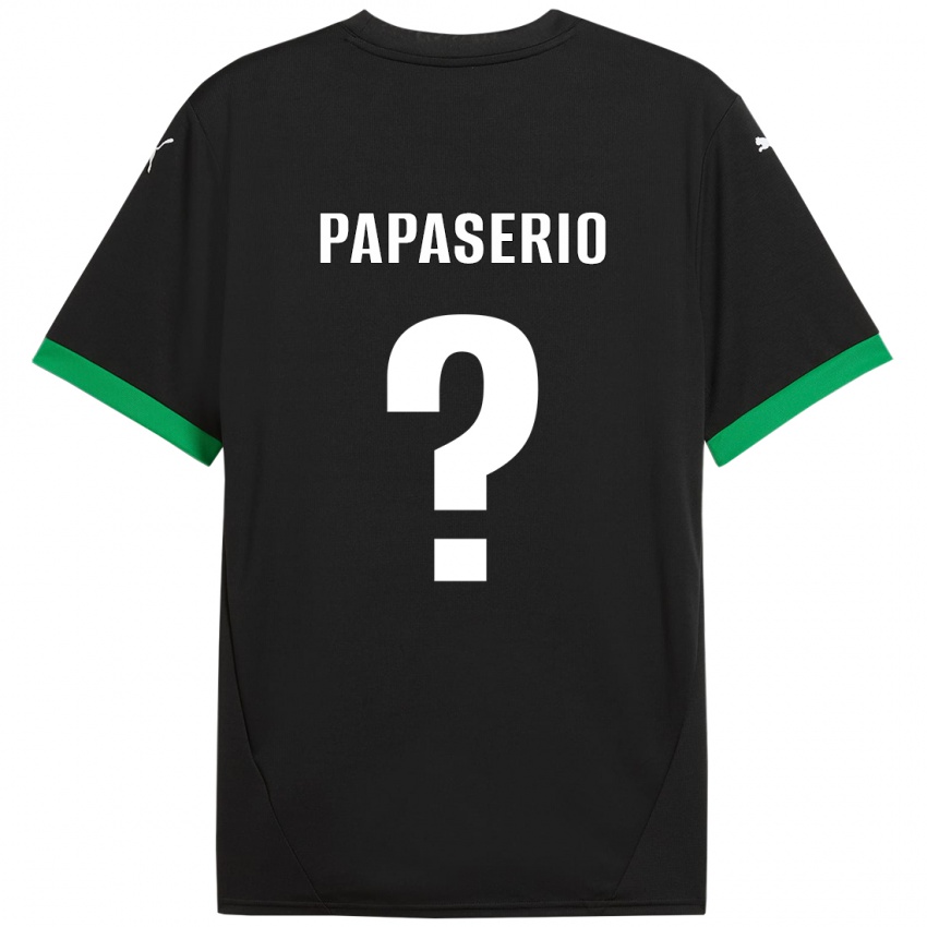 Heren Gabriele Papaserio #0 Zwart Donkergroen Thuisshirt Thuistenue 2024/25 T-Shirt