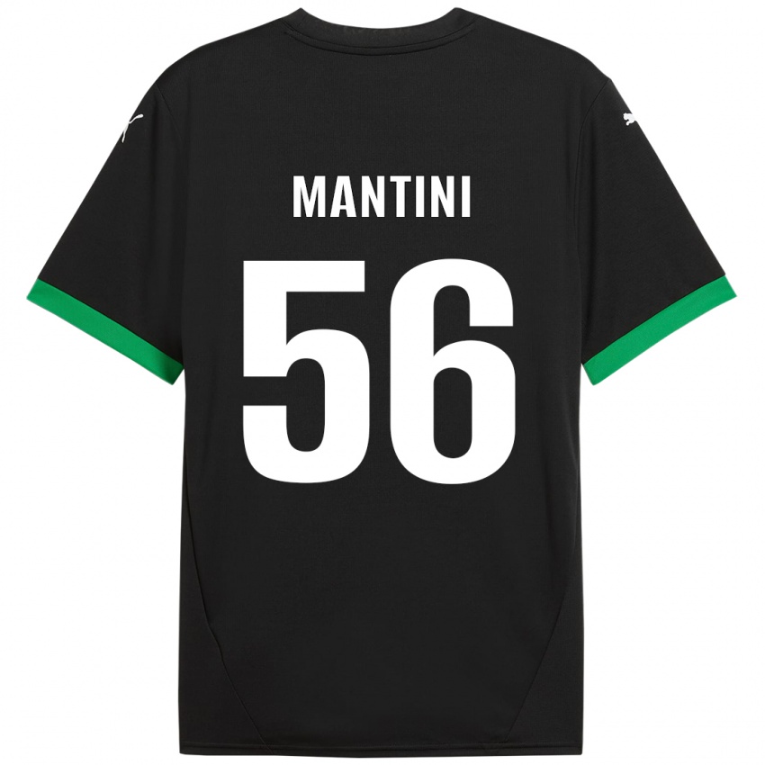 Heren Raffaele Mantini #56 Zwart Donkergroen Thuisshirt Thuistenue 2024/25 T-Shirt