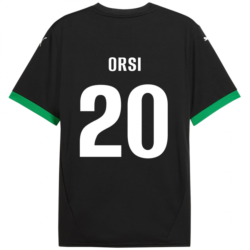 Heren Benedetta Orsi #20 Zwart Donkergroen Thuisshirt Thuistenue 2024/25 T-Shirt