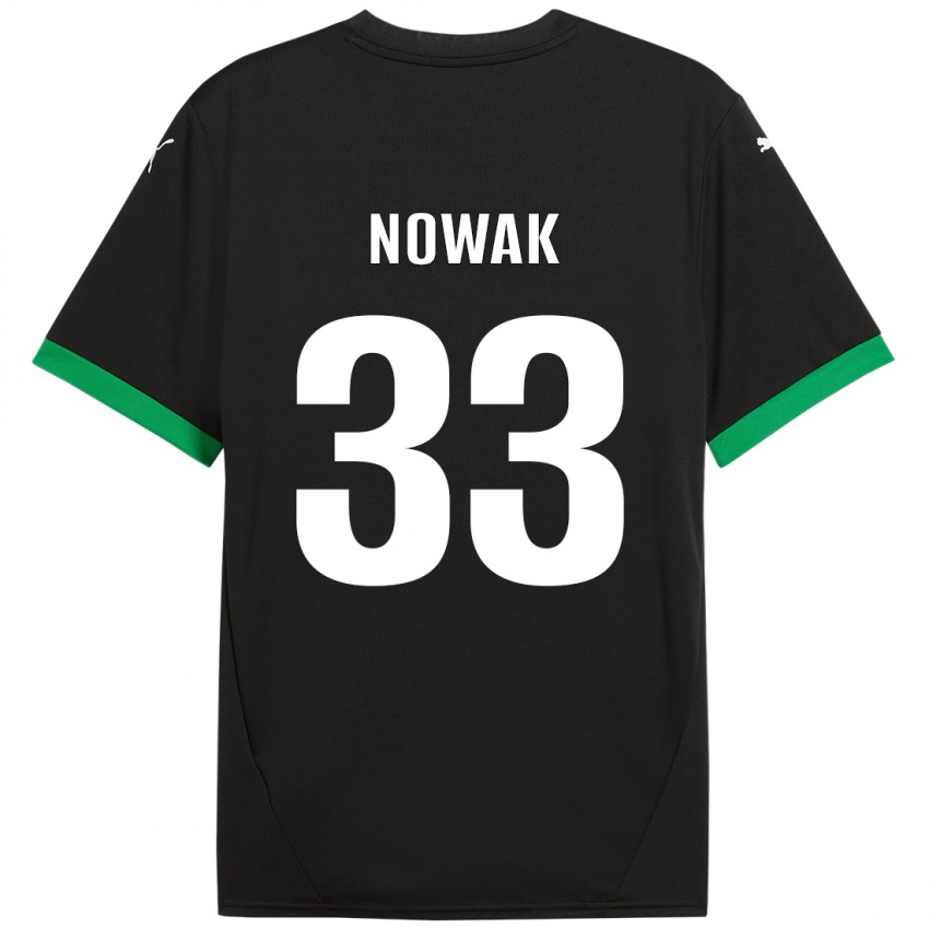 Heren Julie Nowak #33 Zwart Donkergroen Thuisshirt Thuistenue 2024/25 T-Shirt