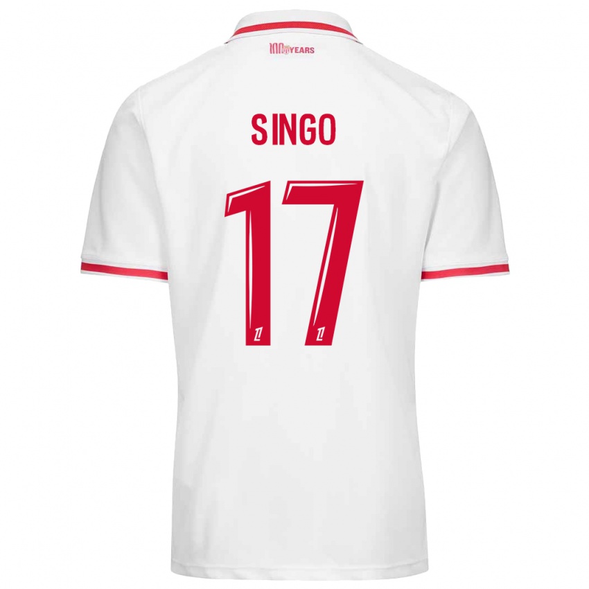 Heren Wilfried Singo #17 Wit Rood Thuisshirt Thuistenue 2024/25 T-Shirt