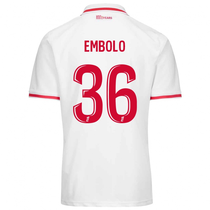 Heren Breel Embolo #36 Wit Rood Thuisshirt Thuistenue 2024/25 T-Shirt