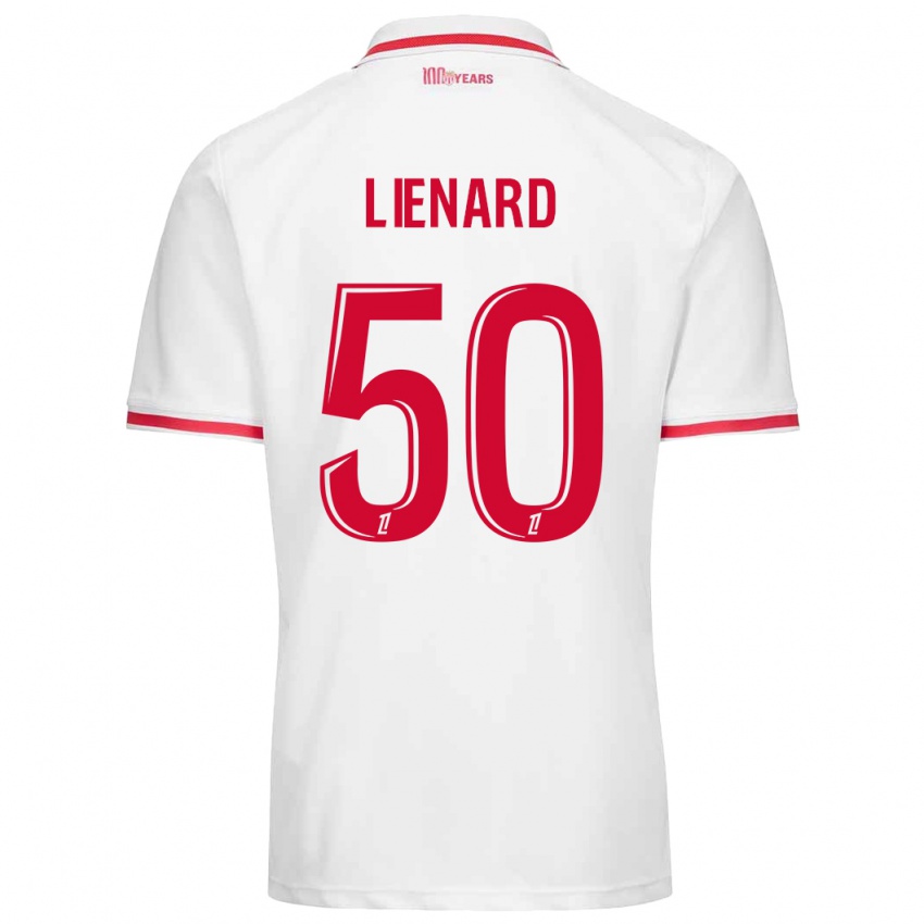 Heren Yann Lienard #50 Wit Rood Thuisshirt Thuistenue 2024/25 T-Shirt