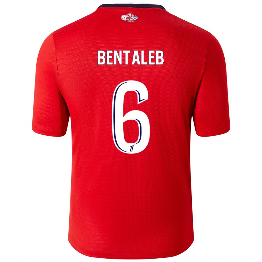 Heren Nabil Bentaleb #6 Rood Wit Thuisshirt Thuistenue 2024/25 T-Shirt