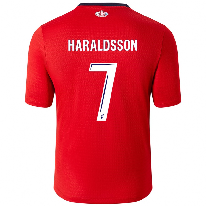 Heren Hákon Arnar Haraldsson #7 Rood Wit Thuisshirt Thuistenue 2024/25 T-Shirt