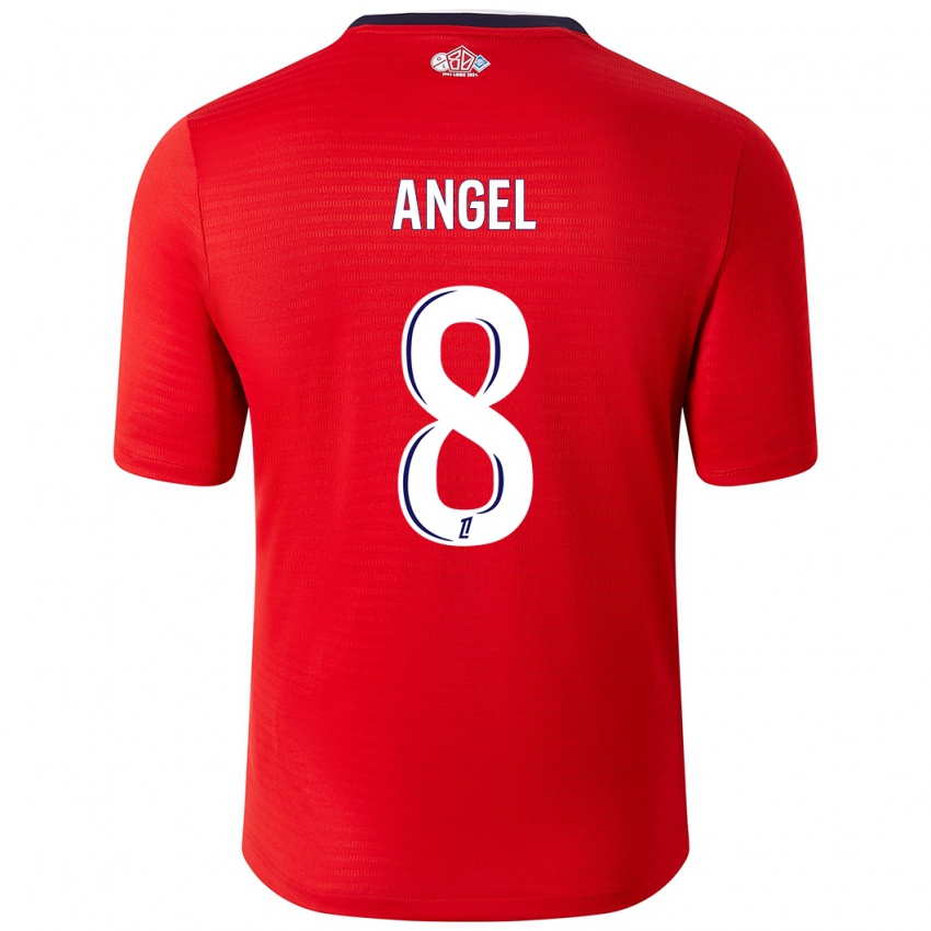 Heren Angel Gomes #8 Rood Wit Thuisshirt Thuistenue 2024/25 T-Shirt