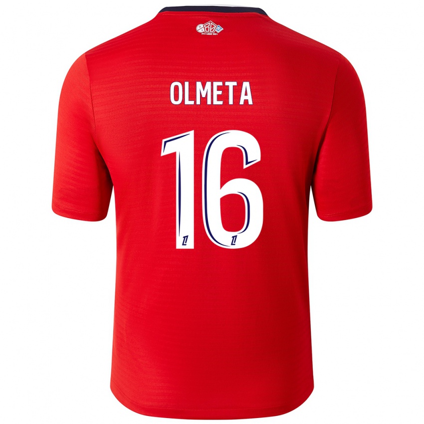 Heren Lisandru Olmeta #16 Rood Wit Thuisshirt Thuistenue 2024/25 T-Shirt