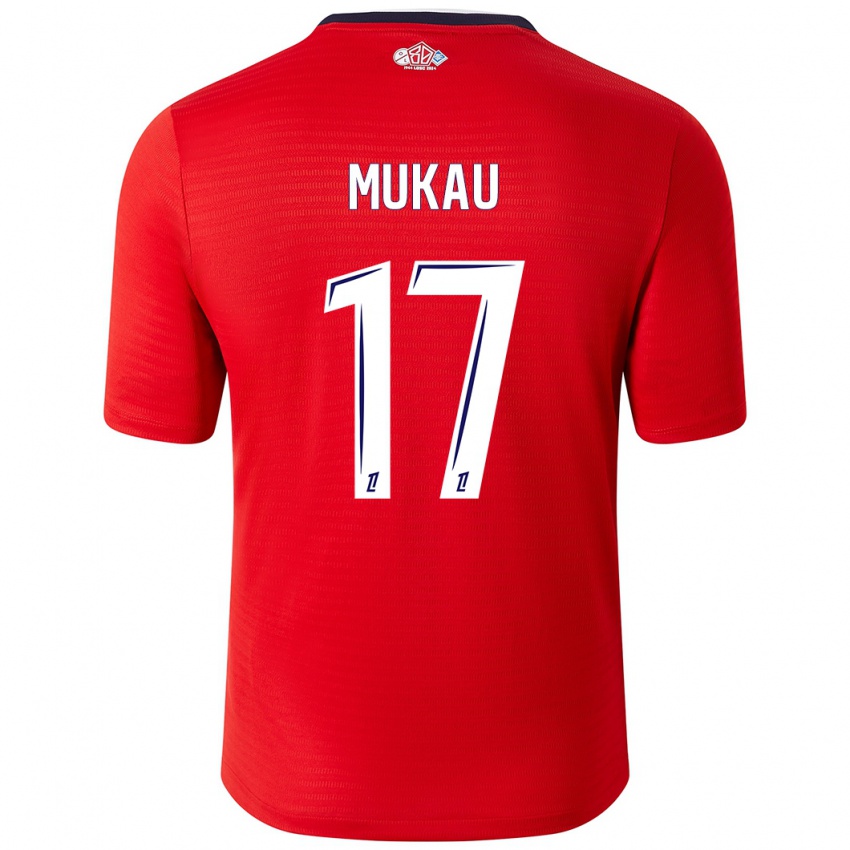 Heren Ngal'ayel Mukau #17 Rood Wit Thuisshirt Thuistenue 2024/25 T-Shirt