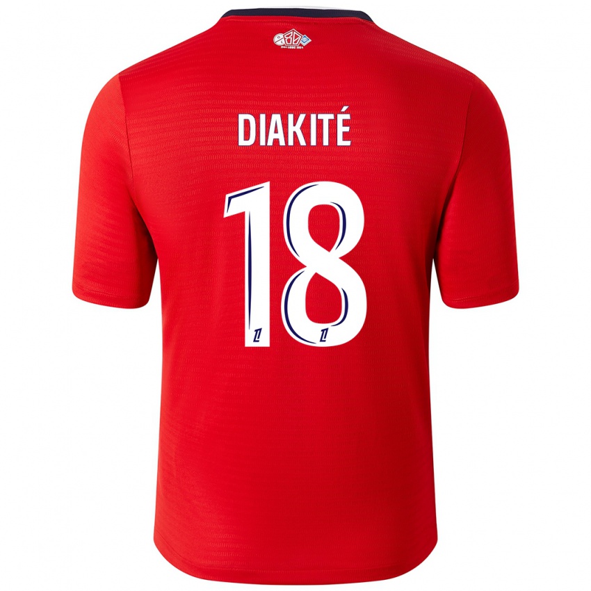 Heren Bafode Diakite #18 Rood Wit Thuisshirt Thuistenue 2024/25 T-Shirt