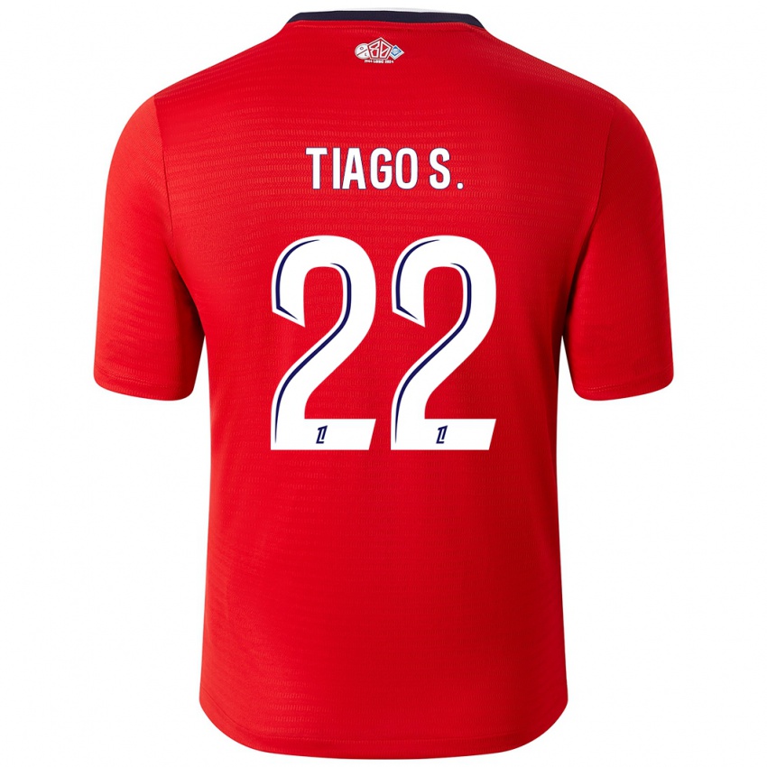 Heren Tiago Santos #22 Rood Wit Thuisshirt Thuistenue 2024/25 T-Shirt