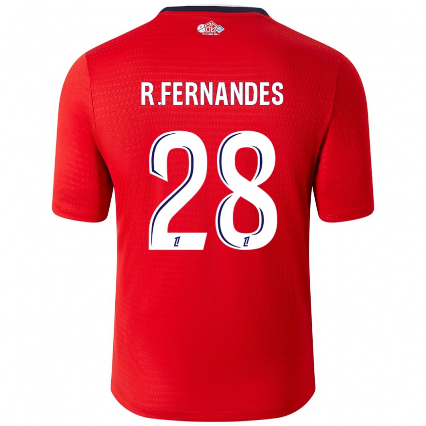 Heren Rafael Fernandes #28 Rood Wit Thuisshirt Thuistenue 2024/25 T-Shirt