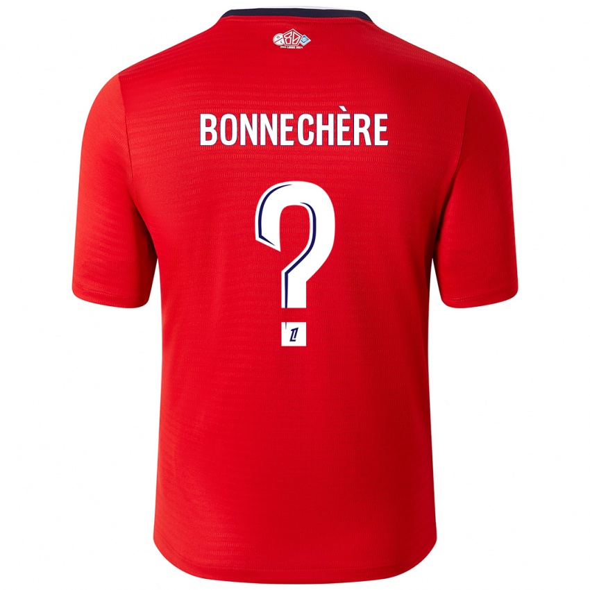 Heren Victor Bonnechère #0 Rood Wit Thuisshirt Thuistenue 2024/25 T-Shirt