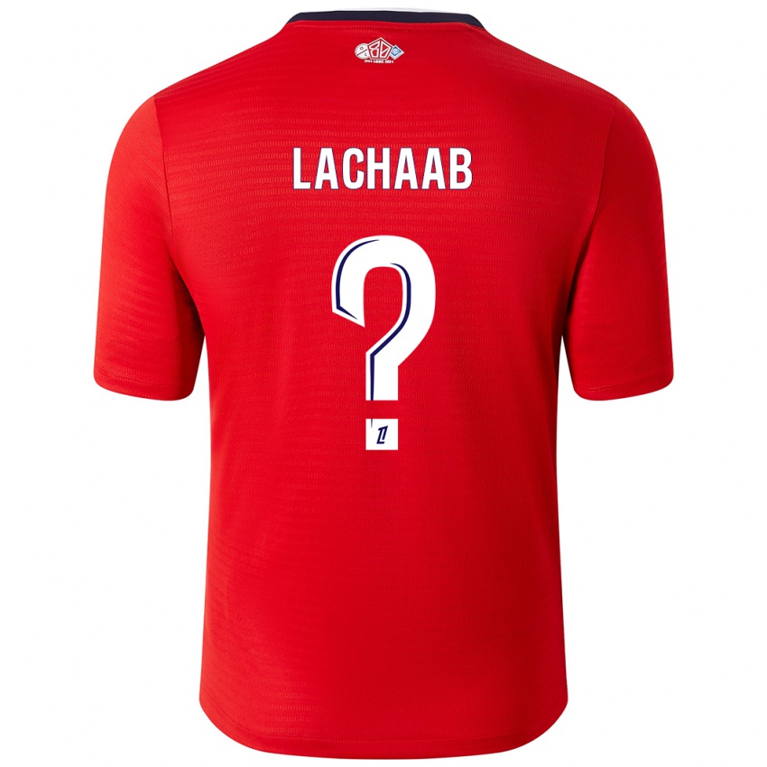 Heren Younes Lachaab #0 Rood Wit Thuisshirt Thuistenue 2024/25 T-Shirt