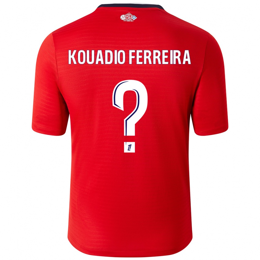 Heren Wilfrid Kouadio Ferreira #0 Rood Wit Thuisshirt Thuistenue 2024/25 T-Shirt