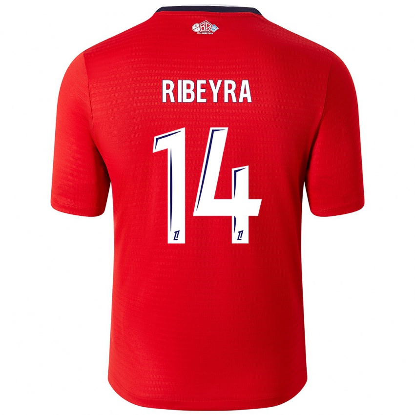 Heren Anaïs Ribeyra #14 Rood Wit Thuisshirt Thuistenue 2024/25 T-Shirt