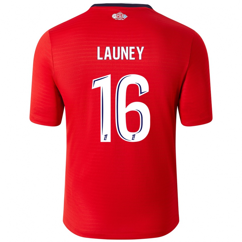 Heren Elisa Launey #16 Rood Wit Thuisshirt Thuistenue 2024/25 T-Shirt