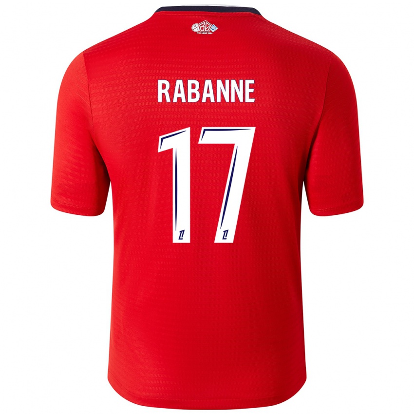 Heren Julie Rabanne #17 Rood Wit Thuisshirt Thuistenue 2024/25 T-Shirt