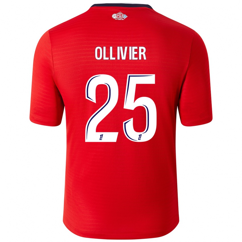 Heren Agathe Ollivier #25 Rood Wit Thuisshirt Thuistenue 2024/25 T-Shirt