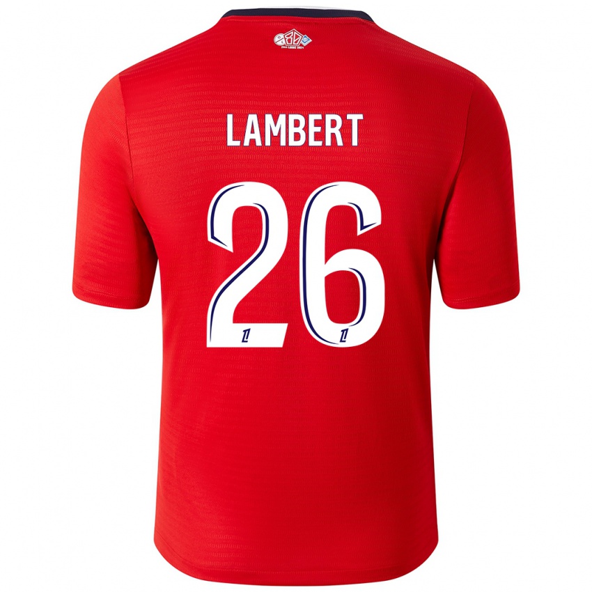 Heren Anaïs Lambert #26 Rood Wit Thuisshirt Thuistenue 2024/25 T-Shirt