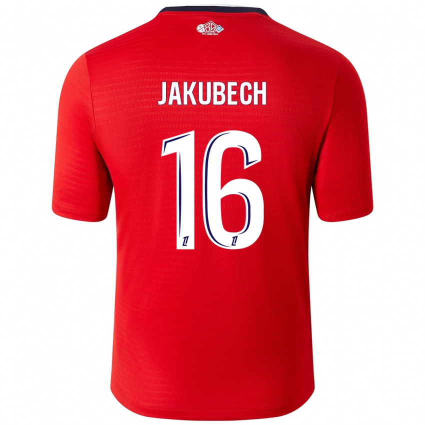 Heren Adam Jakubech #16 Rood Wit Thuisshirt Thuistenue 2024/25 T-Shirt