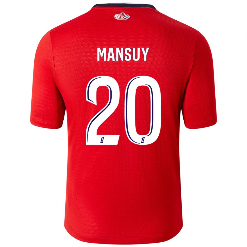 Heren Heloise Mansuy #20 Rood Wit Thuisshirt Thuistenue 2024/25 T-Shirt