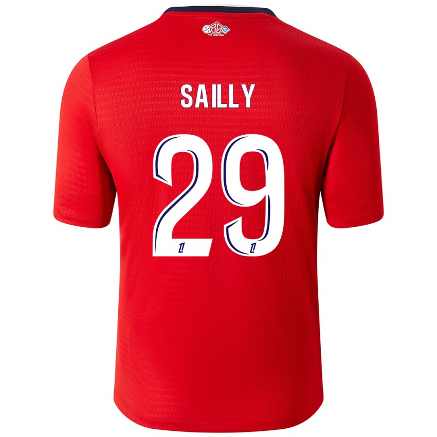 Heren Charlotte Sailly #29 Rood Wit Thuisshirt Thuistenue 2024/25 T-Shirt