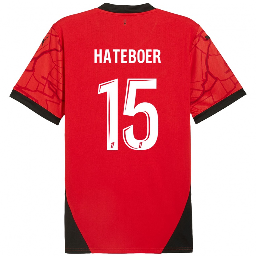 Heren Hans Hateboer #15 Rood Zwart Thuisshirt Thuistenue 2024/25 T-Shirt