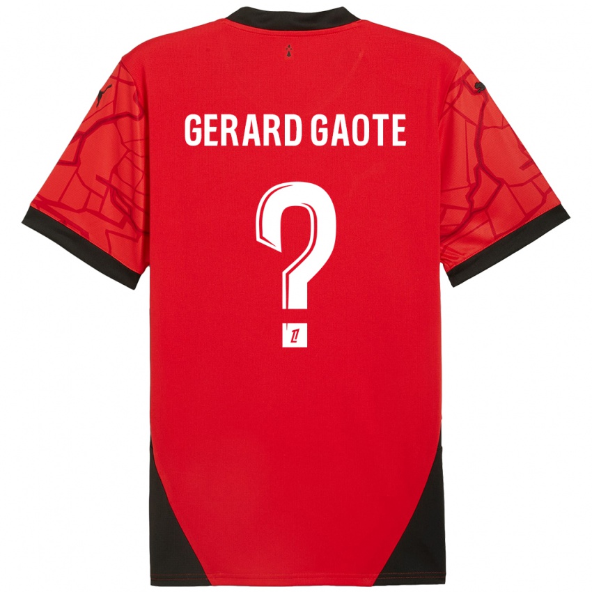 Heren Steven Gerard Gaote #0 Rood Zwart Thuisshirt Thuistenue 2024/25 T-Shirt