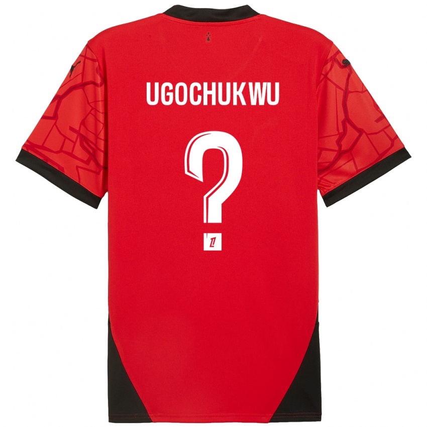 Heren Chibuike Ugochukwu #0 Rood Zwart Thuisshirt Thuistenue 2024/25 T-Shirt