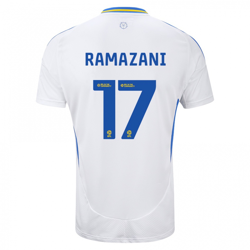 Heren Largie Ramazani #17 Wit Blauw Thuisshirt Thuistenue 2024/25 T-Shirt