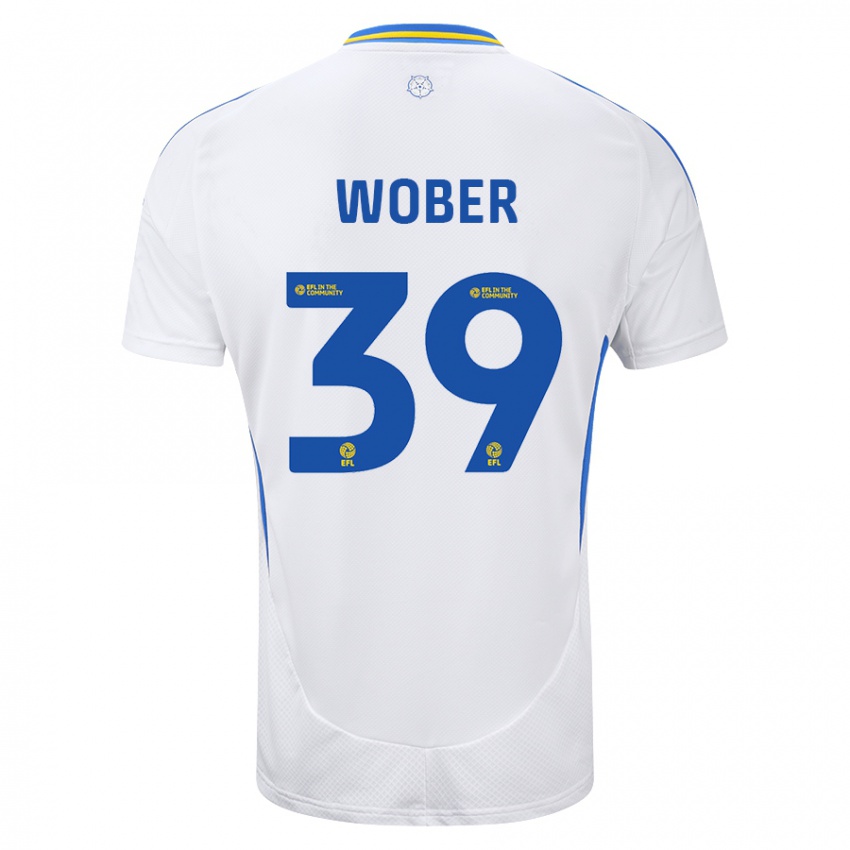 Heren Maximilian Wöber #39 Wit Blauw Thuisshirt Thuistenue 2024/25 T-Shirt