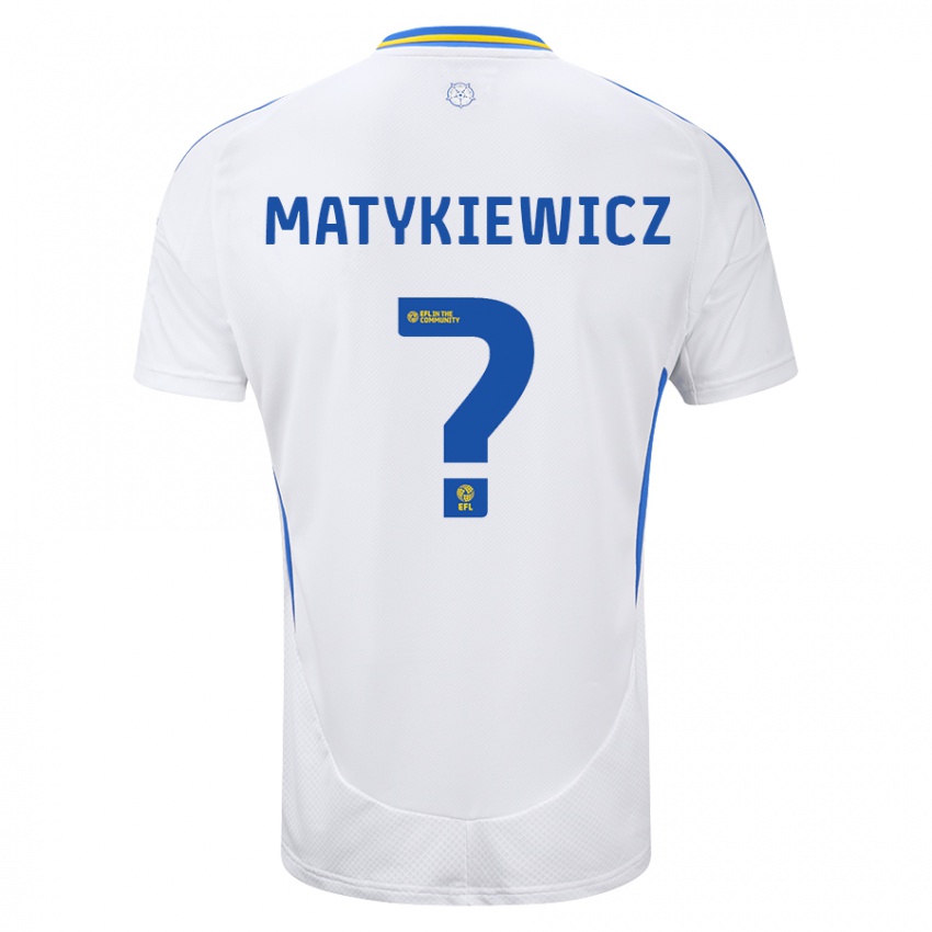 Heren Luke Matykiewicz #0 Wit Blauw Thuisshirt Thuistenue 2024/25 T-Shirt