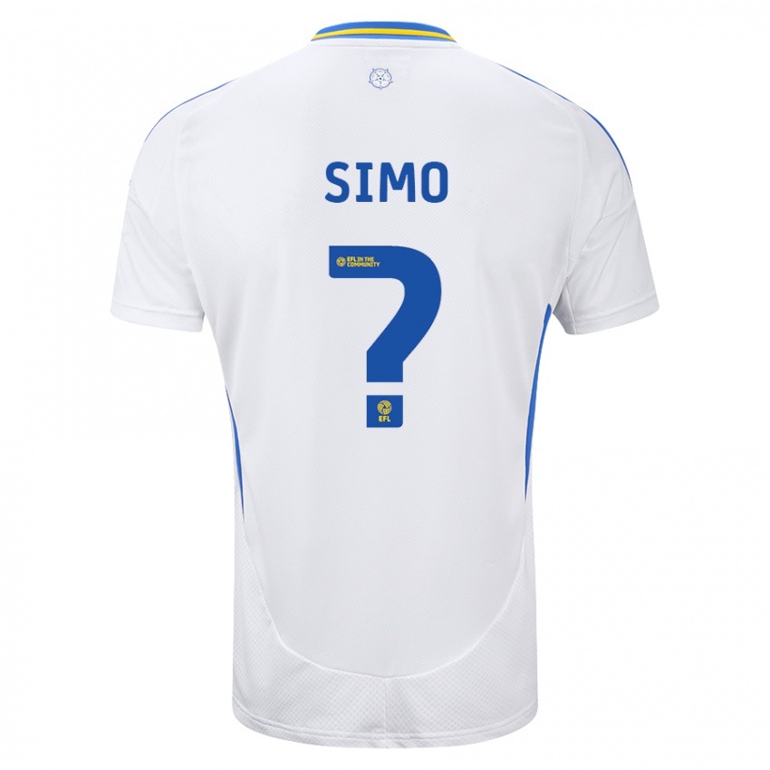 Heren Elton Simo #0 Wit Blauw Thuisshirt Thuistenue 2024/25 T-Shirt