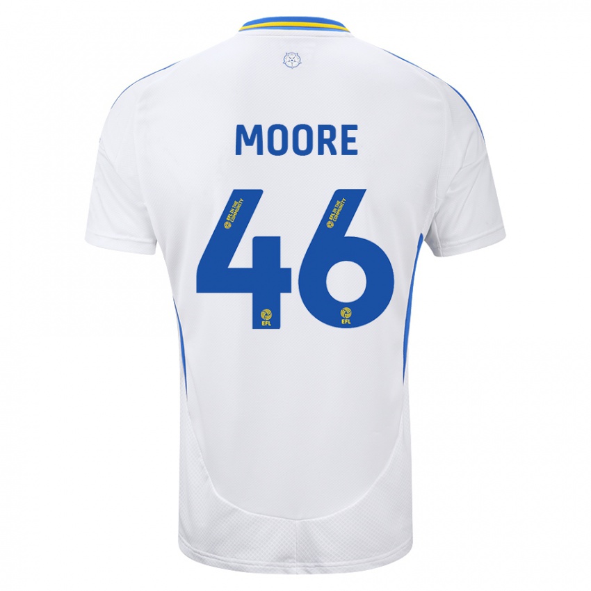 Heren Kris Moore #46 Wit Blauw Thuisshirt Thuistenue 2024/25 T-Shirt