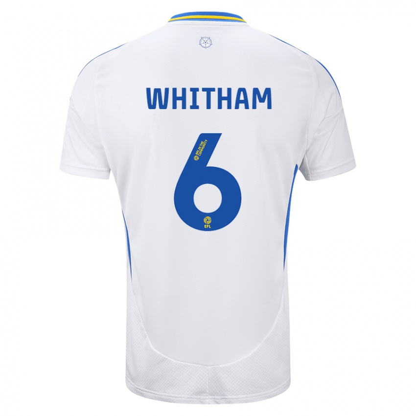 Heren Danielle Whitham #6 Wit Blauw Thuisshirt Thuistenue 2024/25 T-Shirt