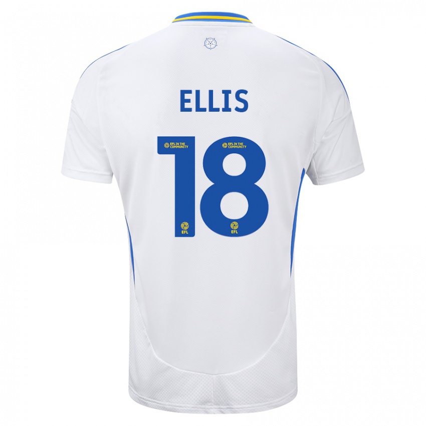 Heren Macy Ellis #18 Wit Blauw Thuisshirt Thuistenue 2024/25 T-Shirt