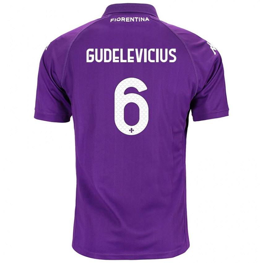 Heren Ernestas Gudelevicius #6 Paars Thuisshirt Thuistenue 2024/25 T-Shirt