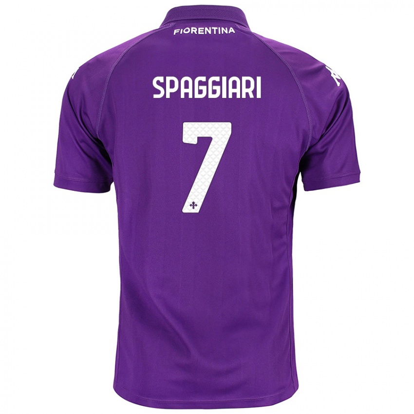 Heren Riccardo Spaggiari #7 Paars Thuisshirt Thuistenue 2024/25 T-Shirt