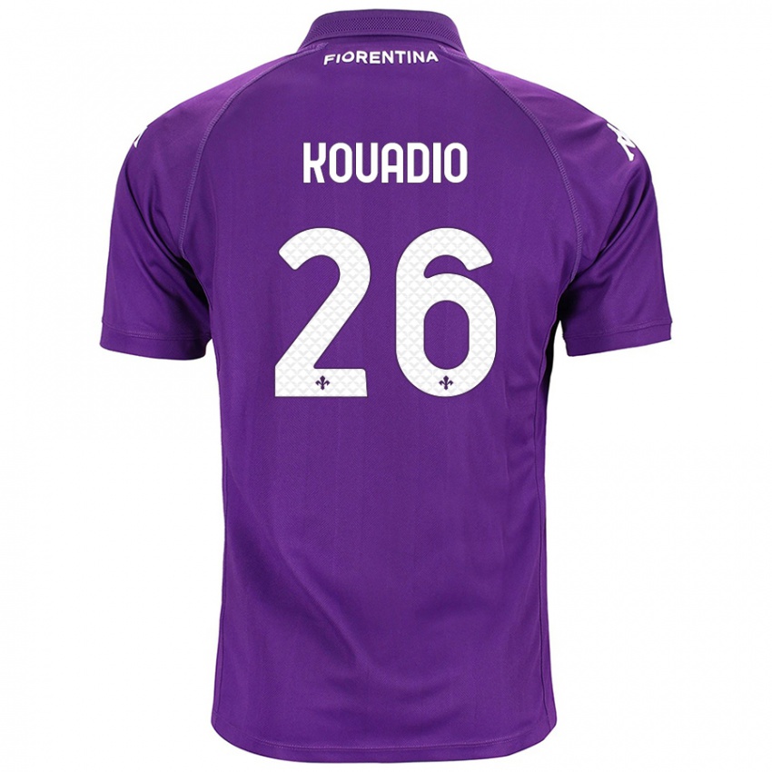 Heren Eddy Kouadio #26 Paars Thuisshirt Thuistenue 2024/25 T-Shirt