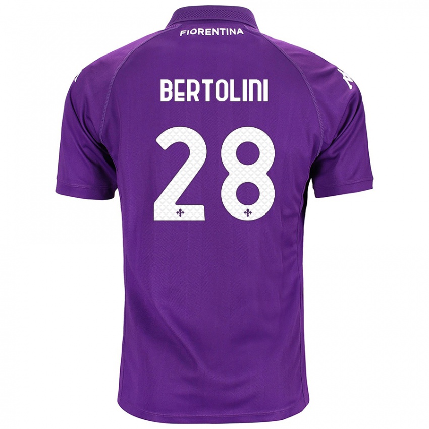 Heren Gabriele Bertolini #28 Paars Thuisshirt Thuistenue 2024/25 T-Shirt