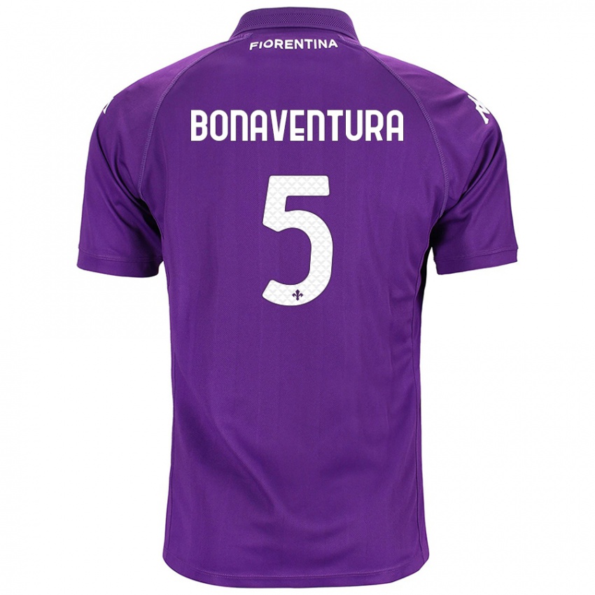 Heren Giacomo Bonaventura #5 Paars Thuisshirt Thuistenue 2024/25 T-Shirt