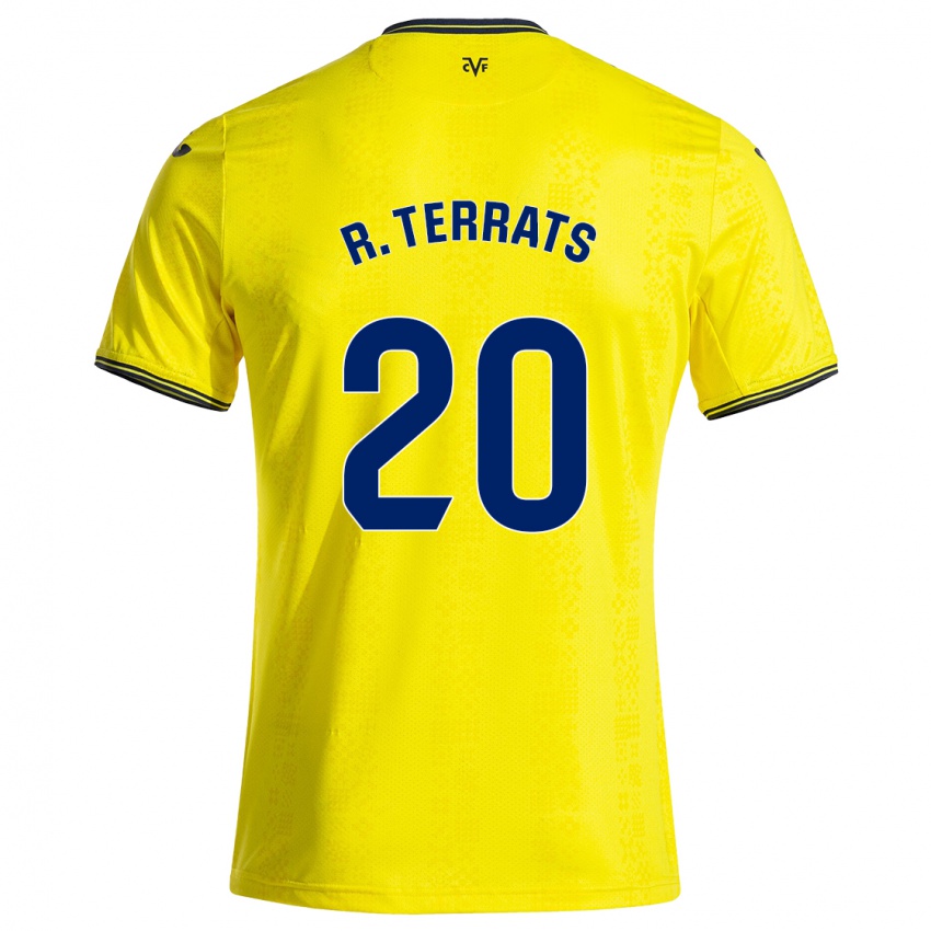 Heren Ramón Terrats #20 Geel Zwart Thuisshirt Thuistenue 2024/25 T-Shirt