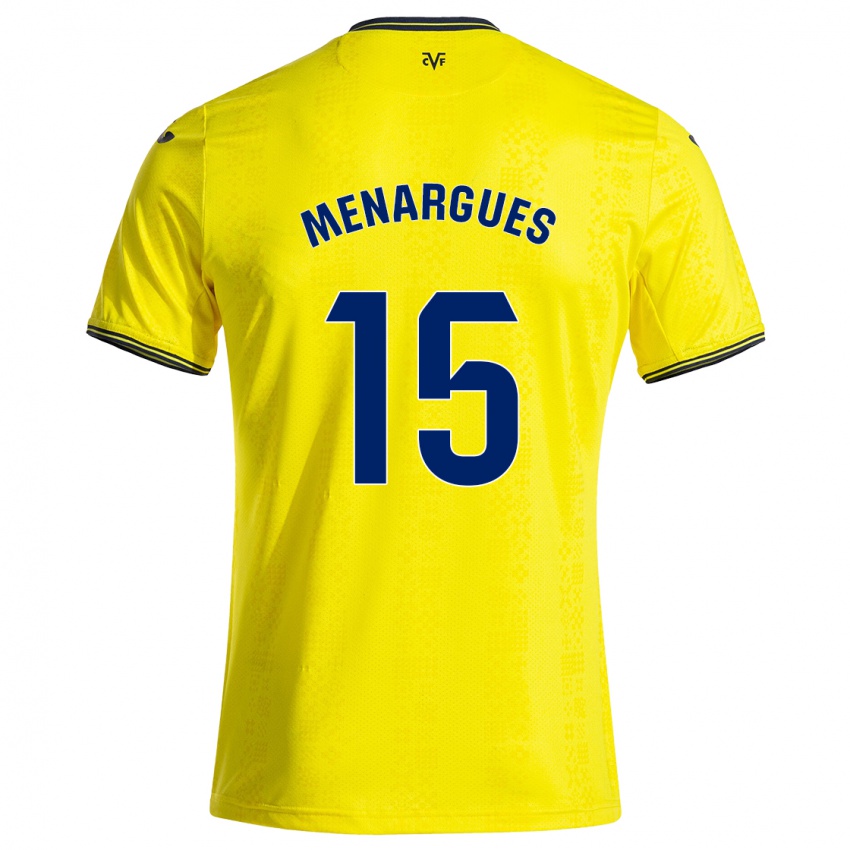 Heren Joseda Menargues #15 Geel Zwart Thuisshirt Thuistenue 2024/25 T-Shirt