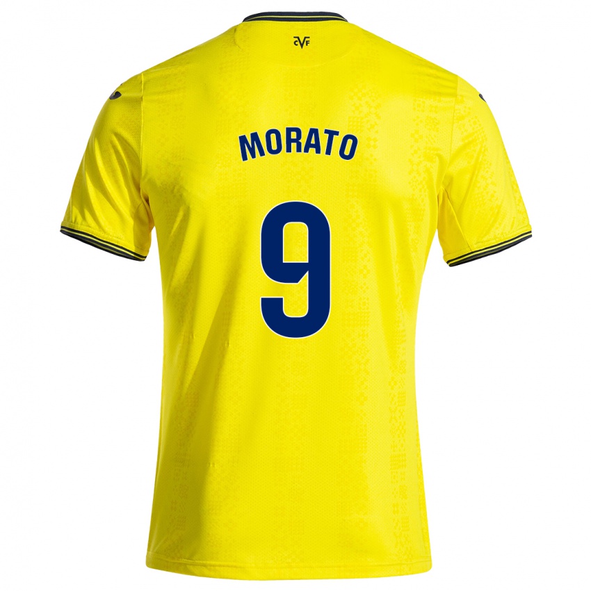 Heren Teresa Morató #9 Geel Zwart Thuisshirt Thuistenue 2024/25 T-Shirt