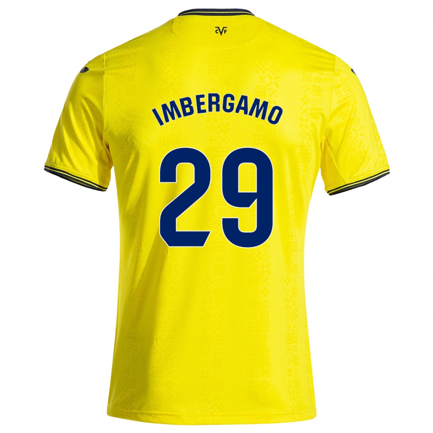 Heren Mar Imbergamo #29 Geel Zwart Thuisshirt Thuistenue 2024/25 T-Shirt