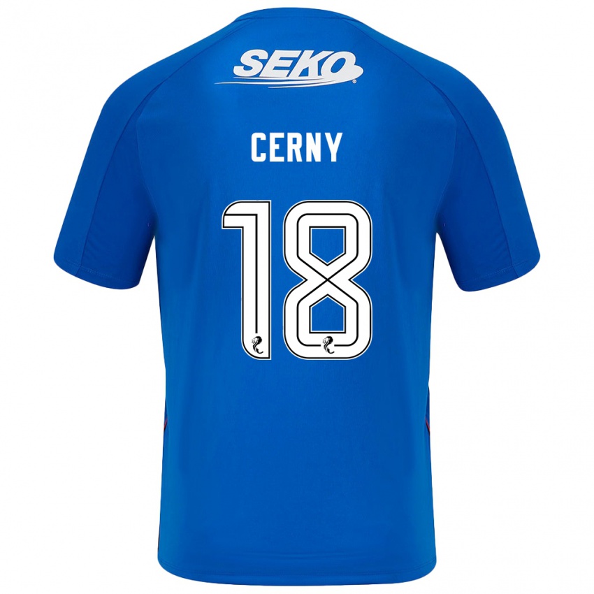 Heren Vaclav Cerny #18 Donkerblauw Thuisshirt Thuistenue 2024/25 T-Shirt